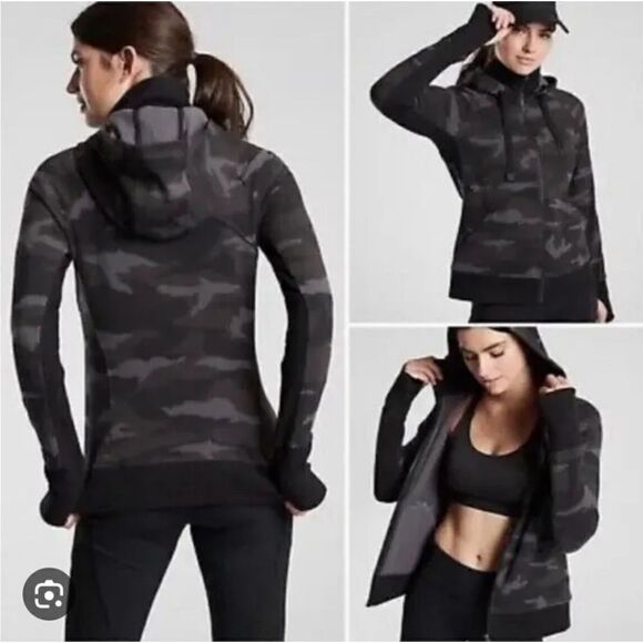 Athleta Triumph Camo Hoodie size medium - Picture 1 of 6